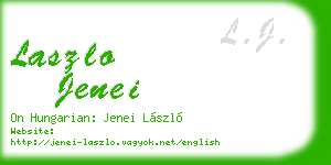 laszlo jenei business card