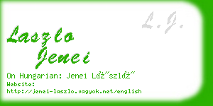 laszlo jenei business card